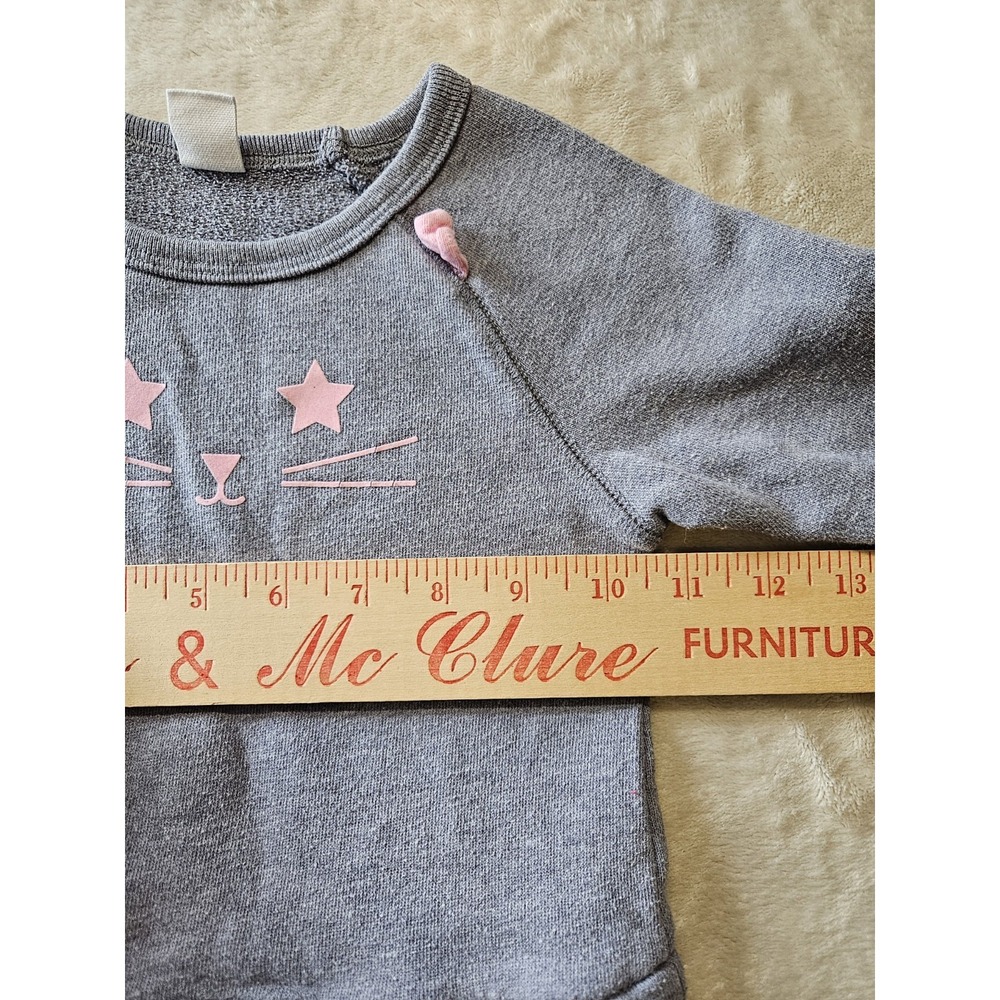 Baby Gap Toddler Girl Dress 4T Gray Long‎ Sleeve Sweater Top Cream Tulle - Picture 9 of 11